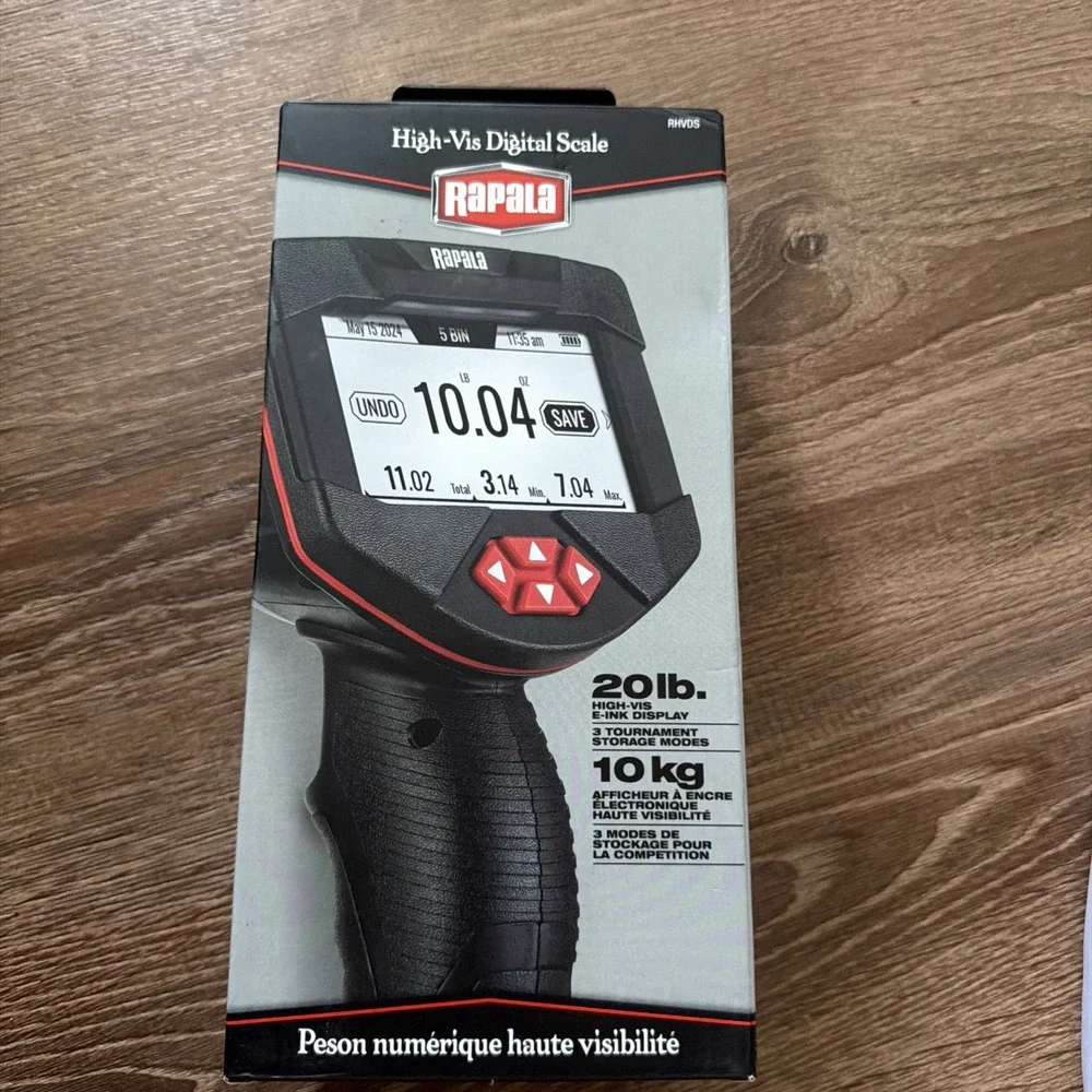 Rapala High Vis Digital Fishing Scale 20 lb E-Ink Display RHVDS NEW IN BOX